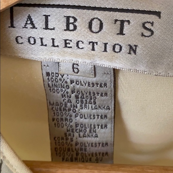 Talbot's Collection Dress Palr yellow with floral - Picture 3 of 3